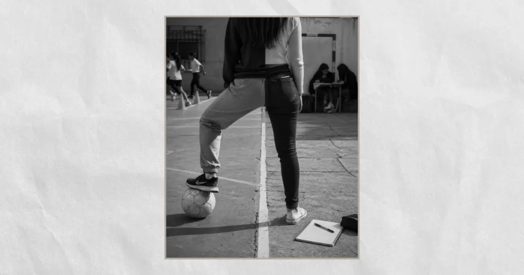 Pantalón híbrido en escala de grises que combina jogging y jean